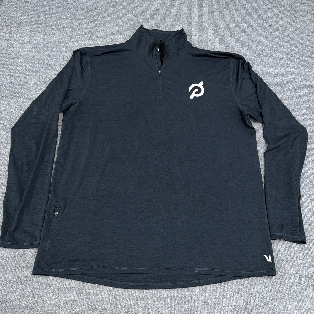 Vuori X Peloton Shirt Men 2XL Dark Navy Ease‎ Performance 1/2 Zip Golf Stretch - Picture 2 of 10